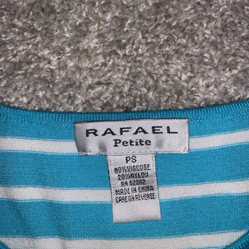 BRAND NWT Rafael Petite Blue & White tanktop sz PS - Picture 8 of 13